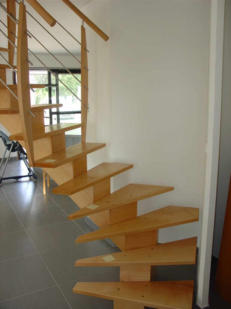 Escalier à limon central