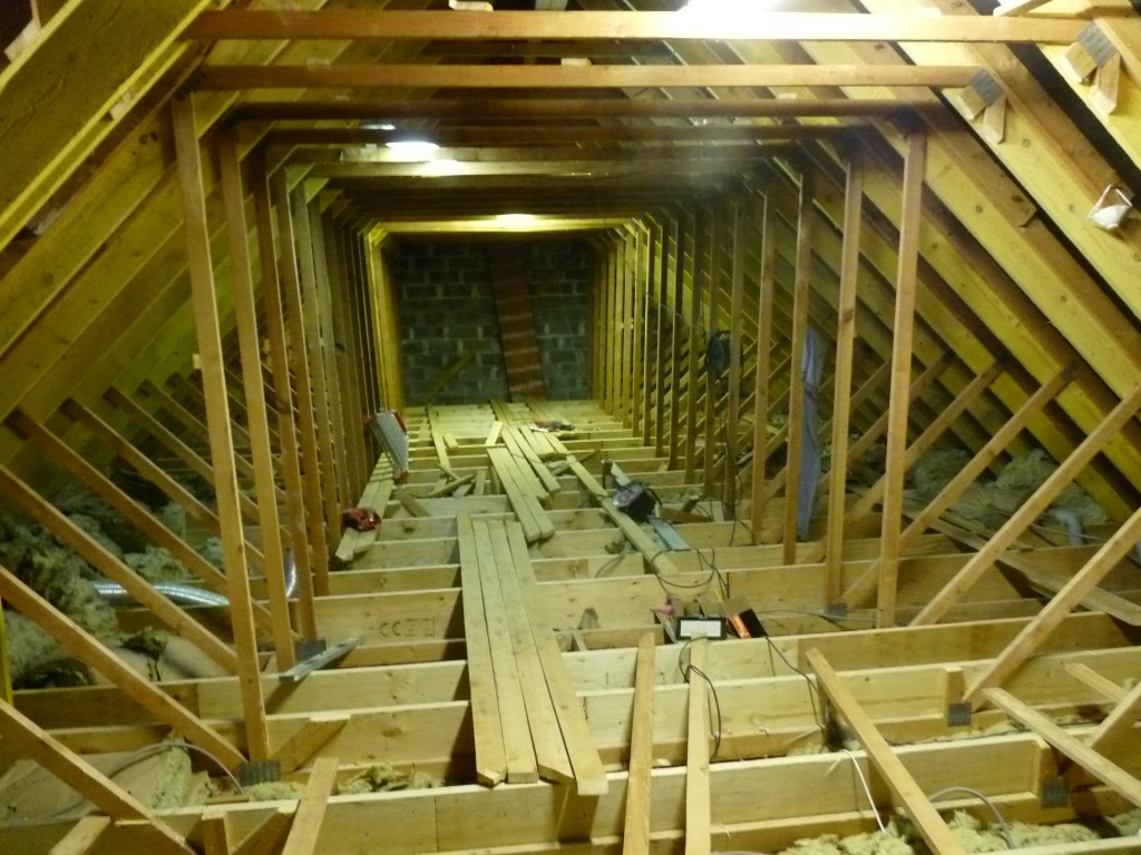 Pose des poutres KERTO